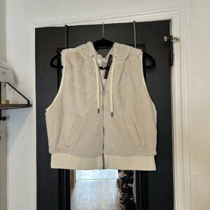 Calia by Carrie Underwood Zip Up Fleece Vest with Hood White